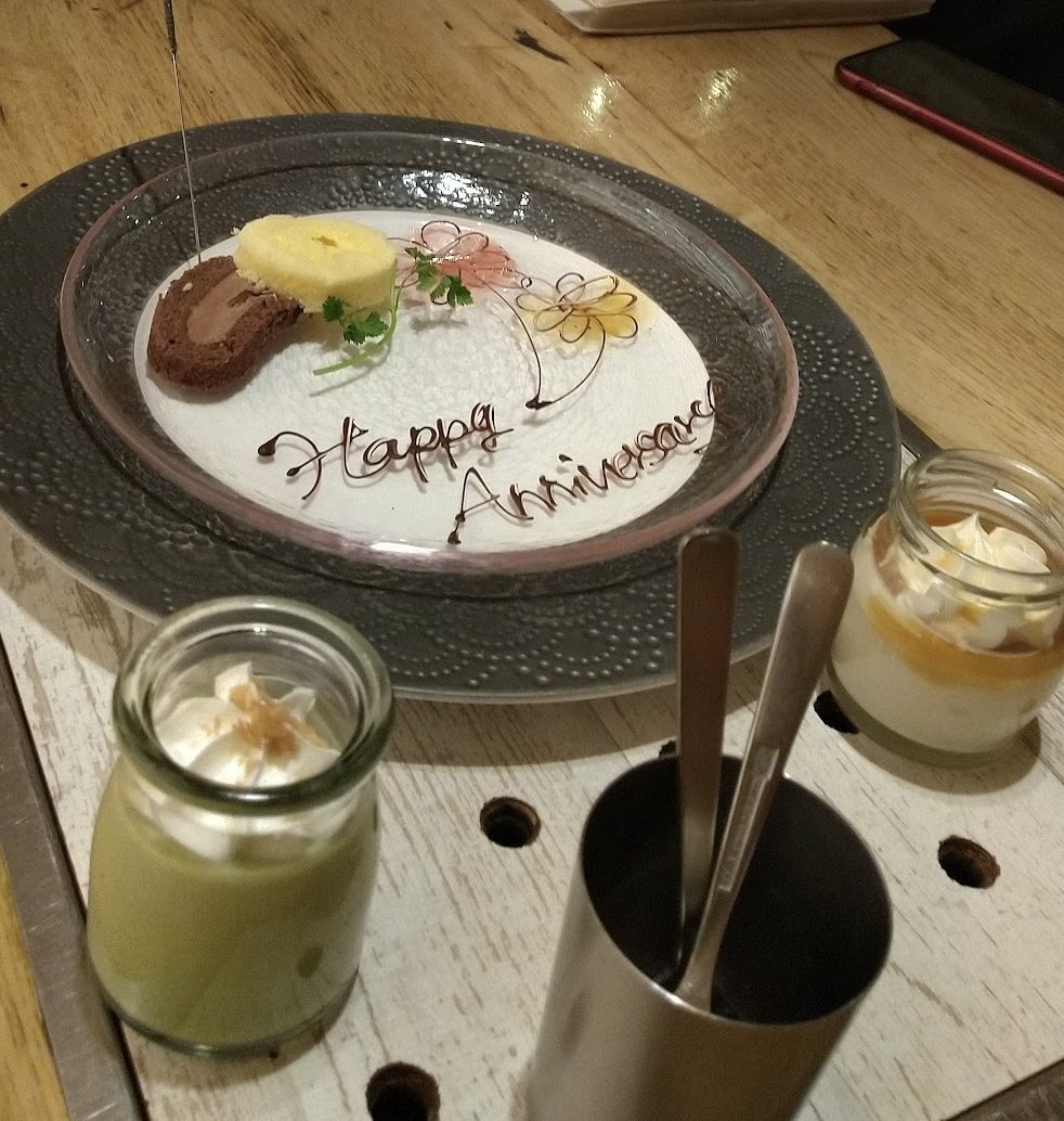 記念のデザートプレート