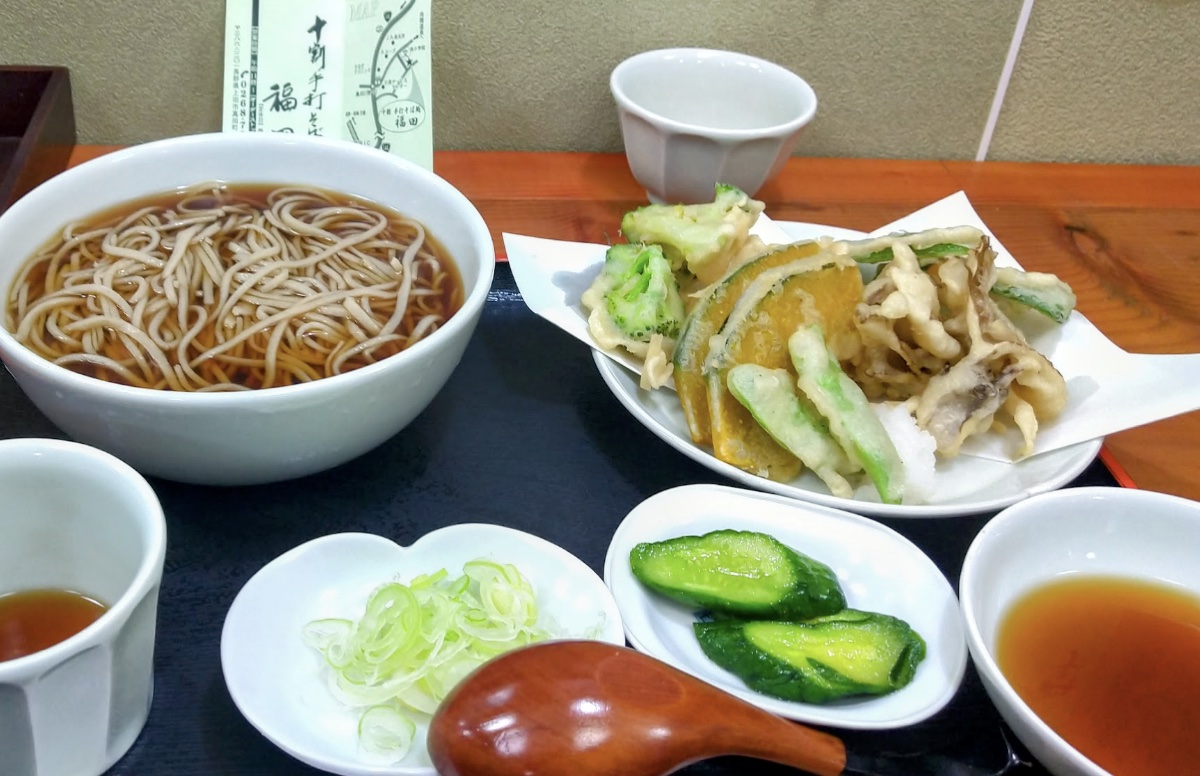 福田の十割そば 天そば(温)